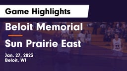 Beloit Memorial  vs Sun Prairie East  Game Highlights - Jan. 27, 2023