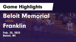 Beloit Memorial  vs Franklin  Game Highlights - Feb. 25, 2023