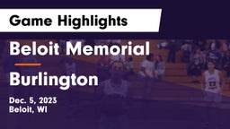 Beloit Memorial  vs Burlington  Game Highlights - Dec. 5, 2023