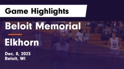 Beloit Memorial  vs Elkhorn  Game Highlights - Dec. 8, 2023