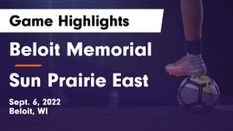 Beloit Memorial  vs Sun Prairie East  Game Highlights - Sept. 6, 2022
