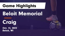 Beloit Memorial  vs Craig  Game Highlights - Oct. 13, 2022