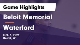 Beloit Memorial  vs Waterford  Game Highlights - Oct. 3, 2023
