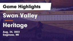 Swan Valley  vs Heritage  Game Highlights - Aug. 24, 2022