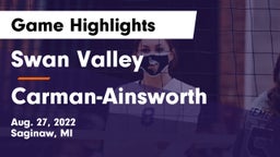 Swan Valley  vs  Carman-Ainsworth   Game Highlights - Aug. 27, 2022