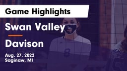 Swan Valley  vs Davison  Game Highlights - Aug. 27, 2022