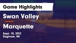 Swan Valley  vs Marquette  Game Highlights - Sept. 10, 2022