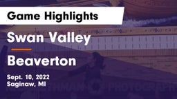 Swan Valley  vs Beaverton  Game Highlights - Sept. 10, 2022