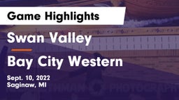 Swan Valley  vs Bay City Western  Game Highlights - Sept. 10, 2022