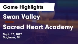 Swan Valley  vs Sacred Heart Academy Game Highlights - Sept. 17, 2022