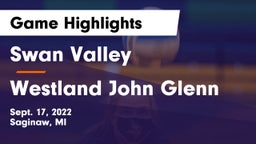 Swan Valley  vs Westland John Glenn Game Highlights - Sept. 17, 2022