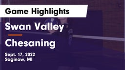 Swan Valley  vs Chesaning  Game Highlights - Sept. 17, 2022