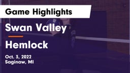 Swan Valley  vs Hemlock  Game Highlights - Oct. 3, 2022