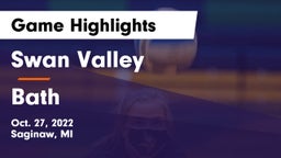 Swan Valley  vs Bath  Game Highlights - Oct. 27, 2022