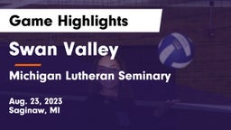 Swan Valley  vs Michigan Lutheran Seminary Game Highlights - Aug. 23, 2023