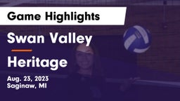 Swan Valley  vs Heritage  Game Highlights - Aug. 23, 2023