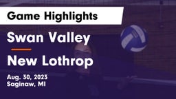 Swan Valley  vs New Lothrop  Game Highlights - Aug. 30, 2023