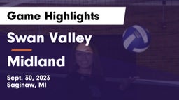 Swan Valley  vs Midland  Game Highlights - Sept. 30, 2023