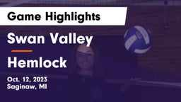 Swan Valley  vs Hemlock  Game Highlights - Oct. 12, 2023