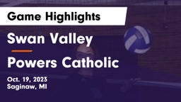 Swan Valley  vs Powers Catholic  Game Highlights - Oct. 19, 2023