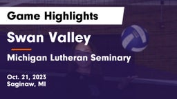 Swan Valley  vs Michigan Lutheran Seminary Game Highlights - Oct. 21, 2023