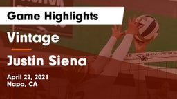 Vintage  vs Justin Siena Game Highlights - April 22, 2021