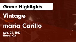 Vintage  vs maria Carillo Game Highlights - Aug. 24, 2022