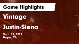 Vintage  vs Justin-Siena  Game Highlights - Sept. 22, 2022
