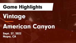 Vintage  vs American Canyon  Game Highlights - Sept. 27, 2022