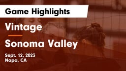 Vintage  vs Sonoma Valley  Game Highlights - Sept. 12, 2023