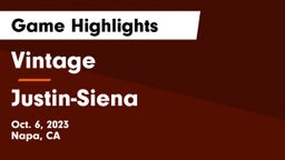 Vintage  vs Justin-Siena  Game Highlights - Oct. 6, 2023