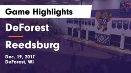 DeForest  vs Reedsburg Game Highlights - Dec. 19, 2017