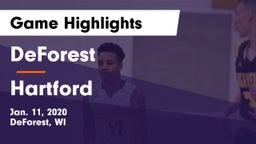 DeForest  vs Hartford  Game Highlights - Jan. 11, 2020