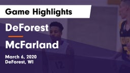 DeForest  vs McFarland  Game Highlights - March 6, 2020
