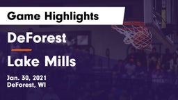 DeForest  vs Lake Mills  Game Highlights - Jan. 30, 2021
