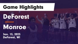 DeForest  vs Monroe  Game Highlights - Jan. 13, 2023