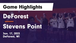 DeForest  vs Stevens Point  Game Highlights - Jan. 17, 2023