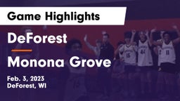 DeForest  vs Monona Grove  Game Highlights - Feb. 3, 2023