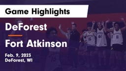 DeForest  vs Fort Atkinson  Game Highlights - Feb. 9, 2023