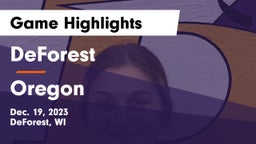 DeForest  vs Oregon  Game Highlights - Dec. 19, 2023