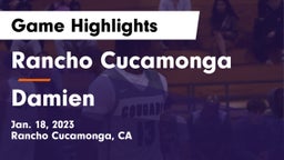 Rancho Cucamonga  vs Damien  Game Highlights - Jan. 18, 2023