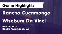 Rancho Cucamonga  vs Wiseburn Da Vinci Game Highlights - Nov. 30, 2023