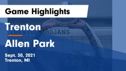 Trenton  vs Allen Park  Game Highlights - Sept. 30, 2021