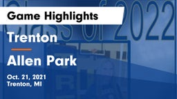 Trenton  vs Allen Park Game Highlights - Oct. 21, 2021
