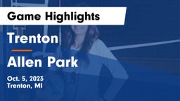 Trenton  vs Allen Park Game Highlights - Oct. 5, 2023