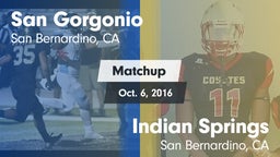 Matchup: San Gorgonio High vs. Indian Springs  2015