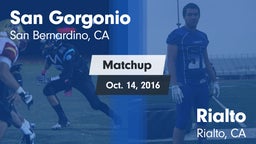 Matchup: San Gorgonio High vs. Rialto  2016