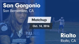 Matchup: San Gorgonio High vs. Rialto  2015