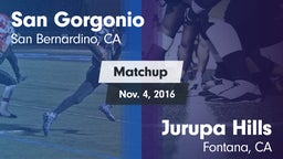 Matchup: San Gorgonio High vs. Jurupa Hills  2016