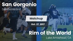 Matchup: San Gorgonio High vs. Rim of the World  2017
